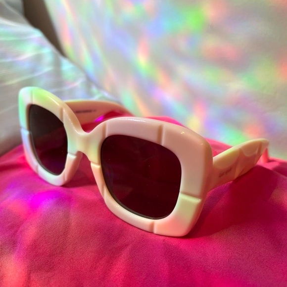 Kate Spade Ivory Josey Sunglasses with Black Lenses